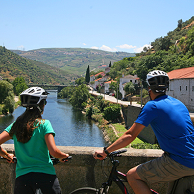 Cycling through Douro Valley